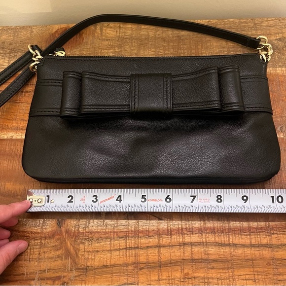 Kate Spade Celina Black Leather Bow Crossbody Bag - Picture 10 of 12